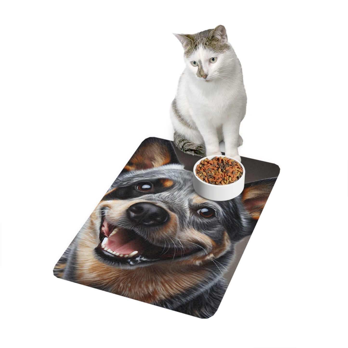 Vertical Pet Food Mat (12x18) - Australian Cattle Dog