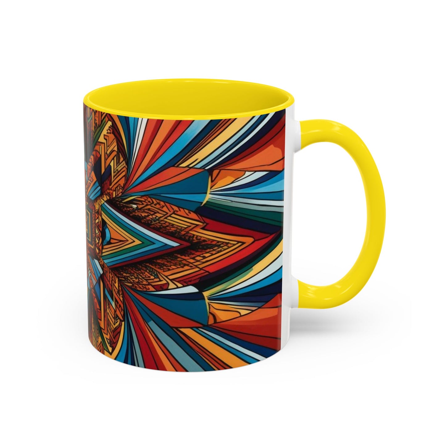 Optical Illusion Accent Mug – Ceramic Coffee Cup