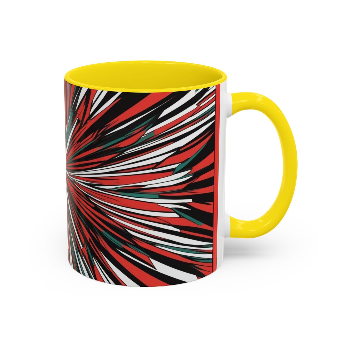 Optical Illusion Accent Mug – Ceramic Coffee Cup