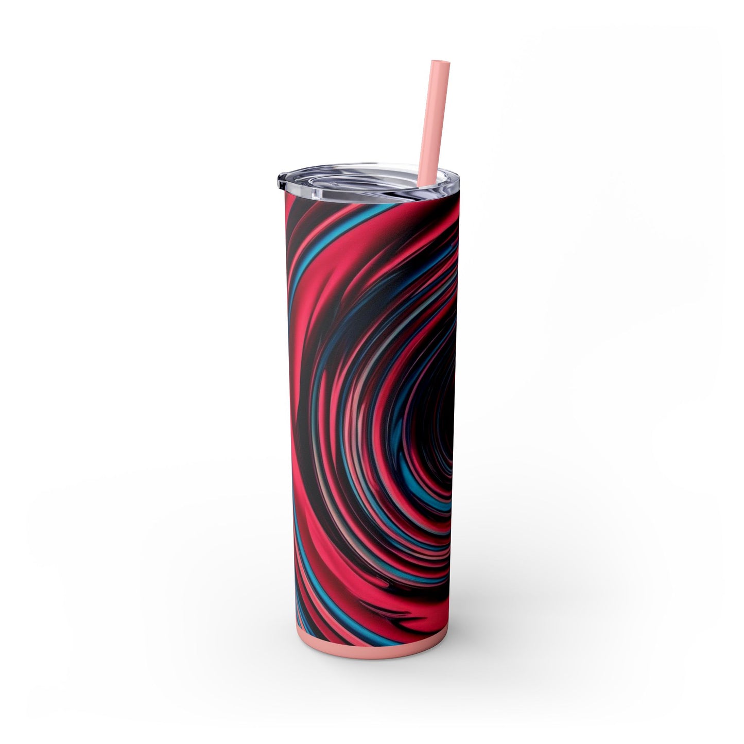 Optical Illusion Skinny Tumbler with Straw, 20oz