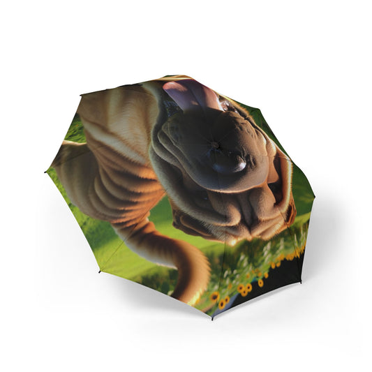 Shar Pei Semi-Automatic Foldable Umbrella