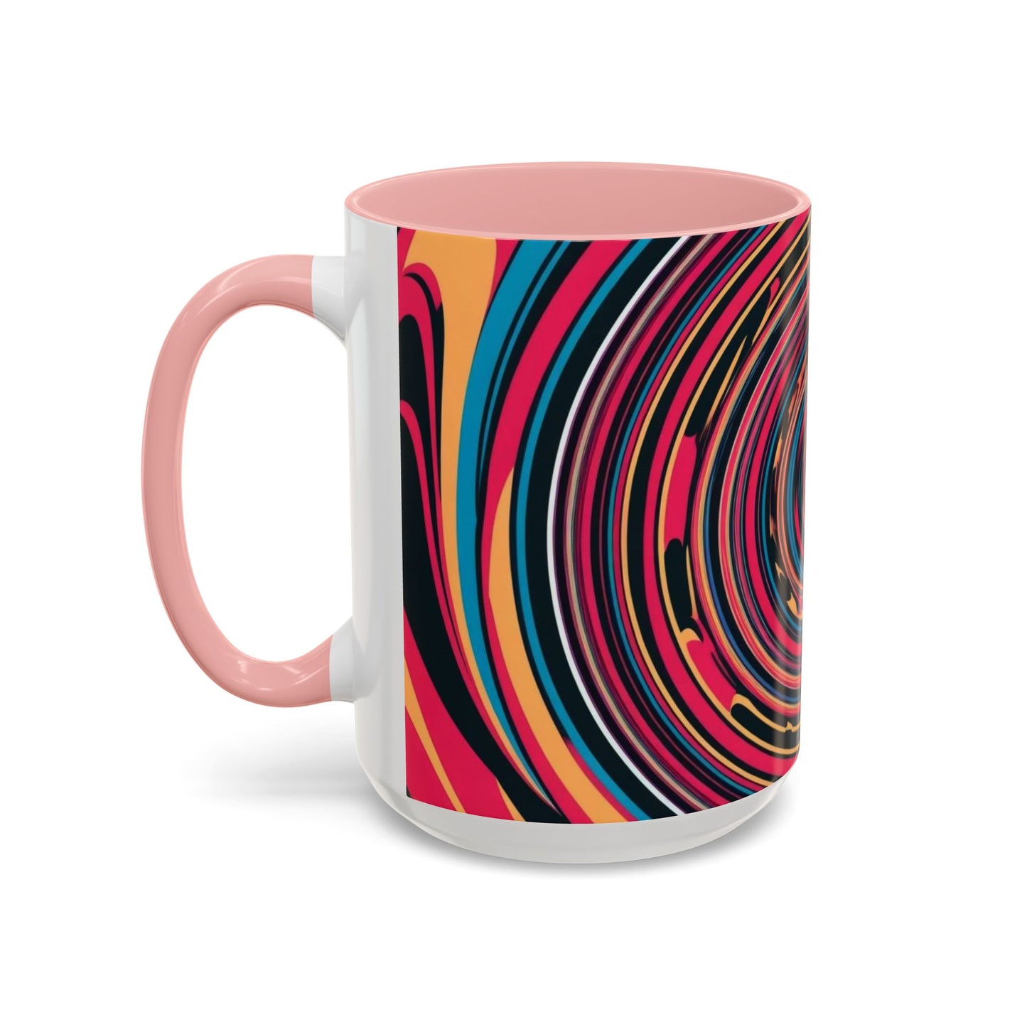 Optical Illusion Accent Mug – Ceramic Coffee Cup