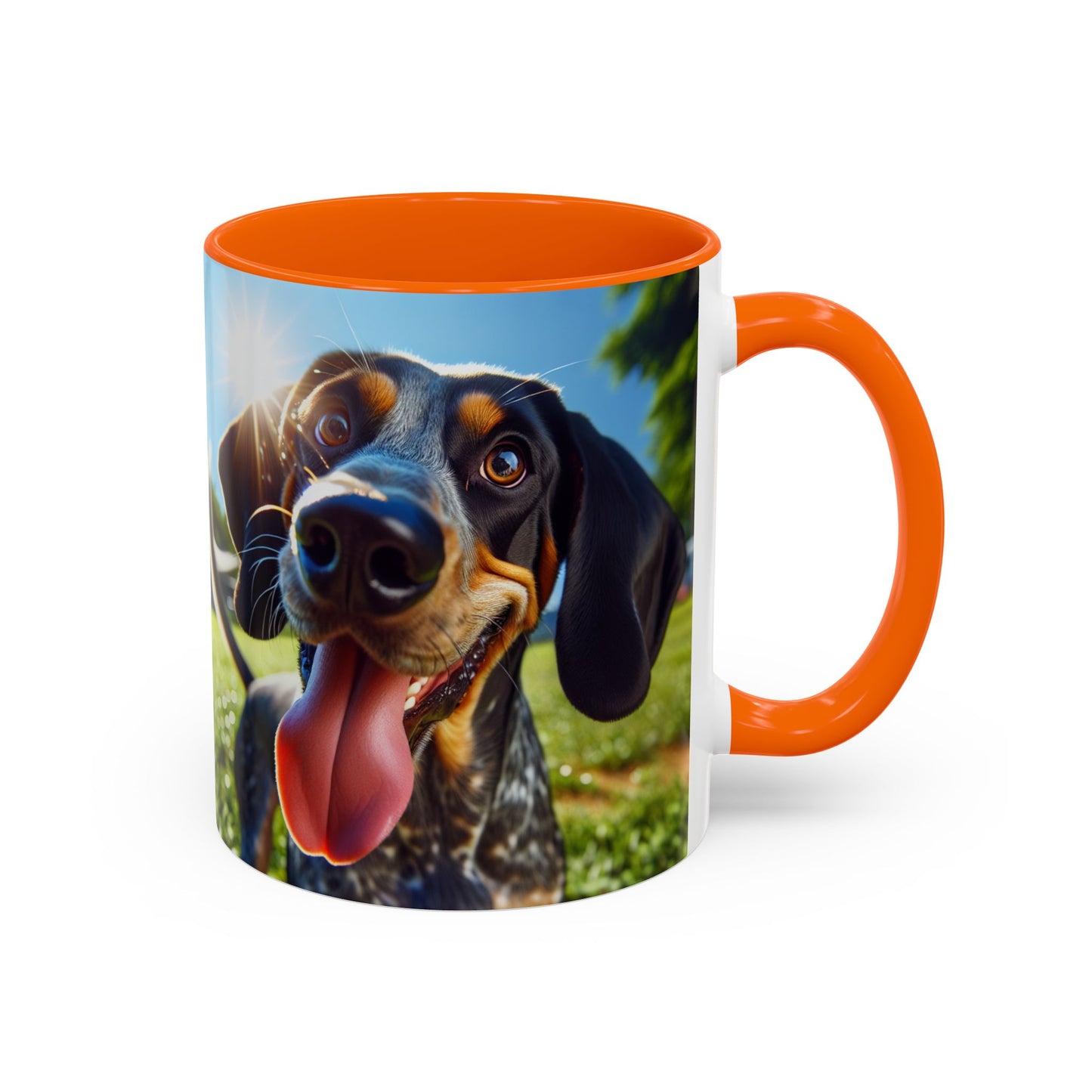 Bluetick Coonhound Accent Coffee Mug - Perfect Gift for Dog Lovers