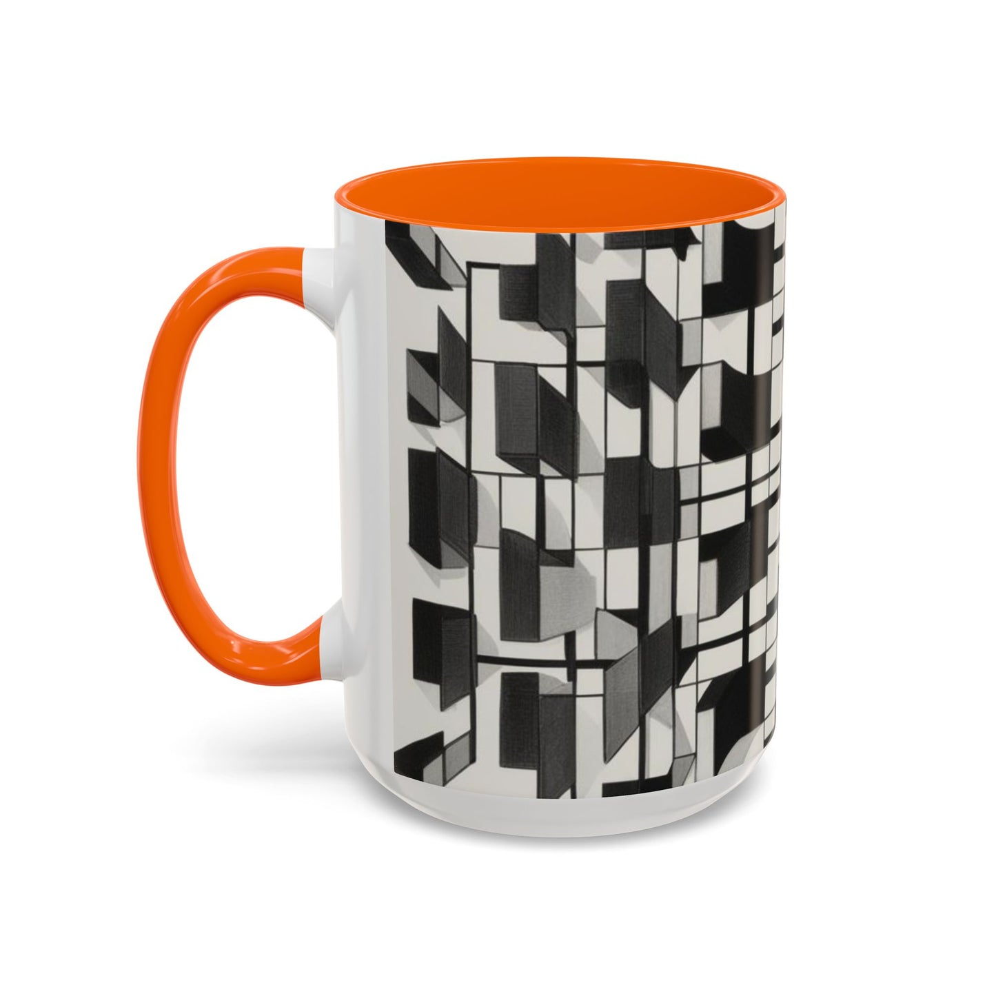 Optical Illusion Accent Mug – Ceramic Coffee Cup