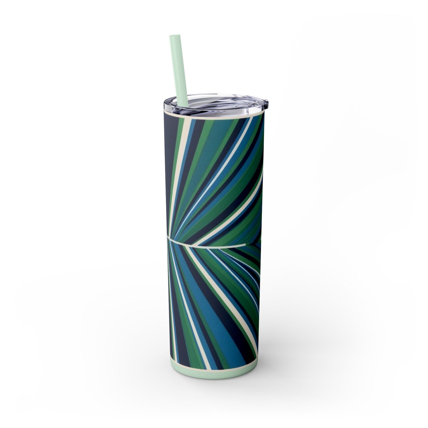 Optical Illusion Skinny Tumbler with Straw, 20oz