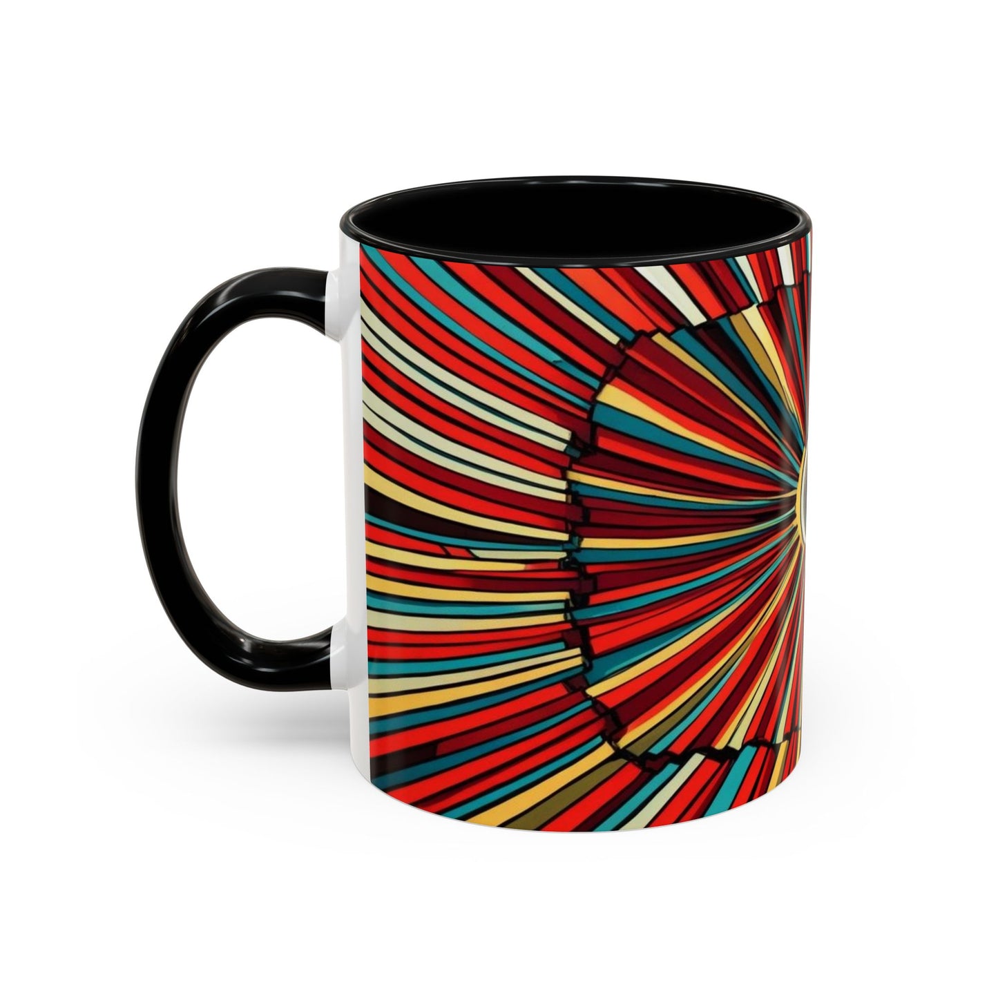 Optical Illusion Accent Mug – Ceramic Coffee Cup