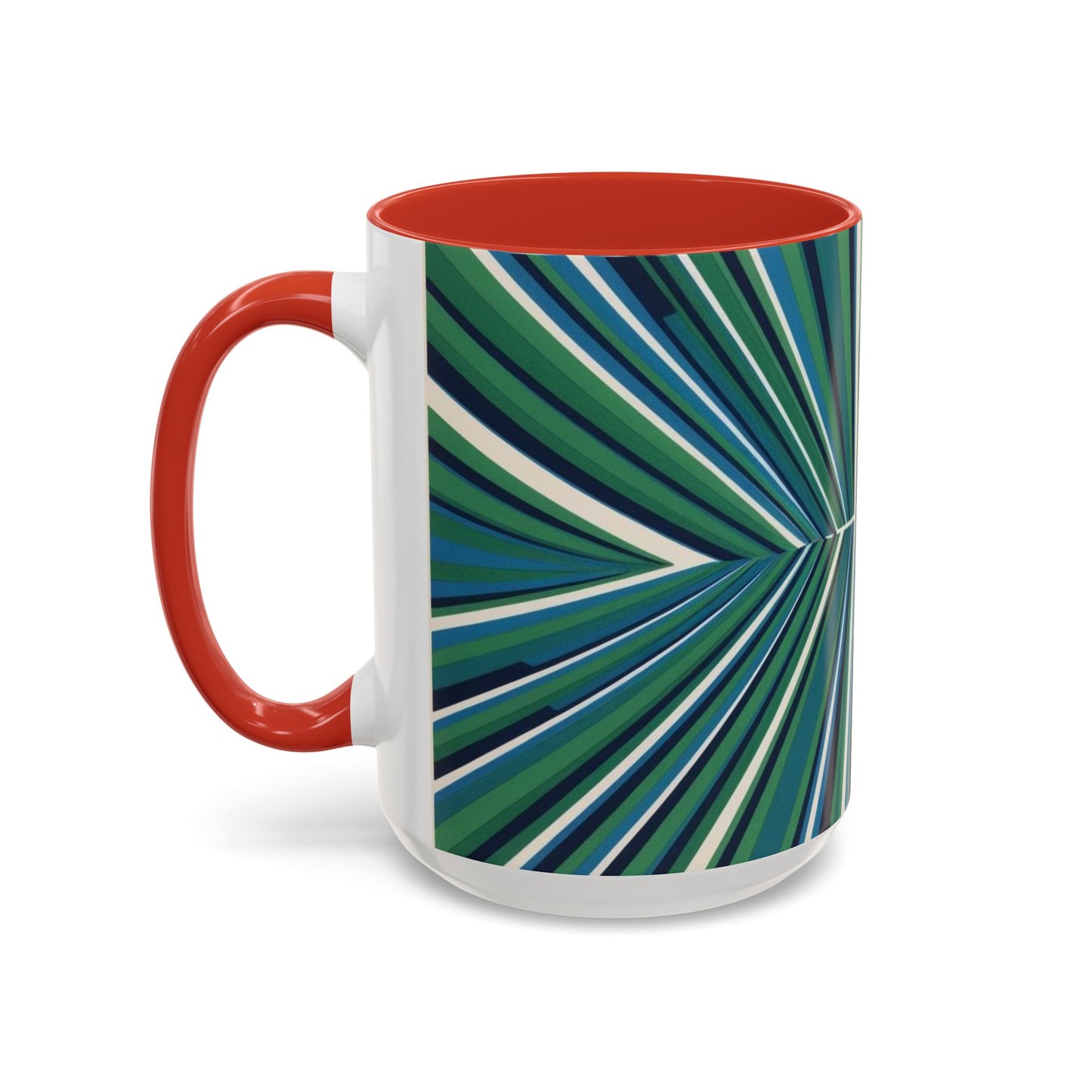 Optical Illusion Accent Mug – Ceramic Coffee Cup