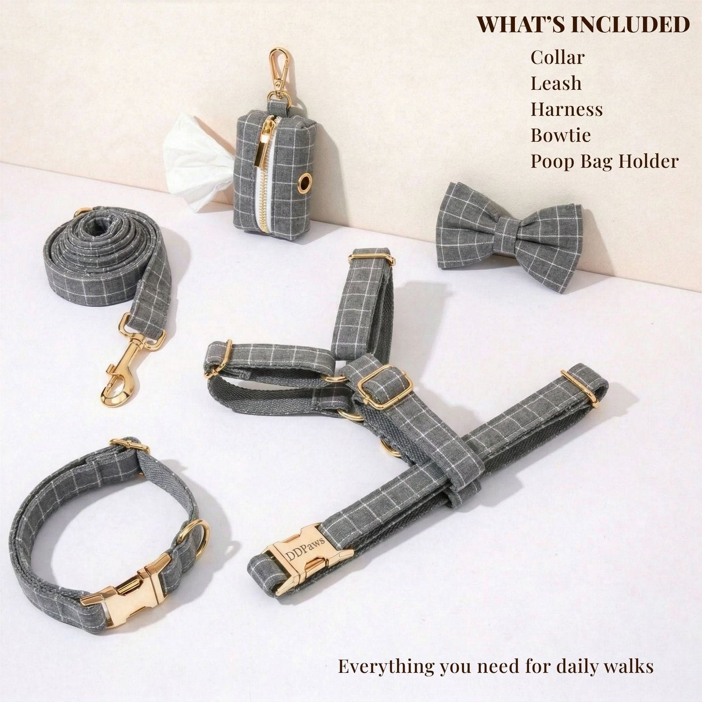 Gray Plaid Set