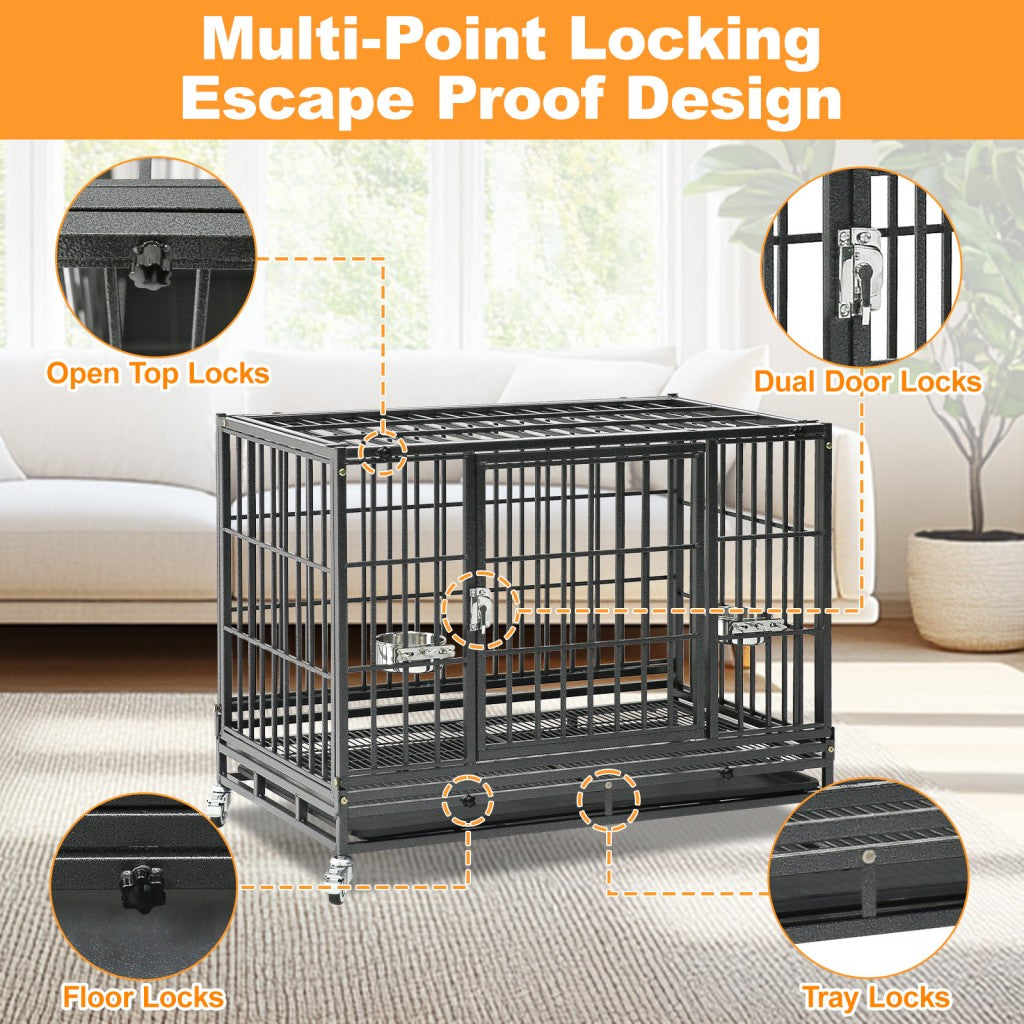 Cage de transport empilable robuste pour chien 37" 371D03 