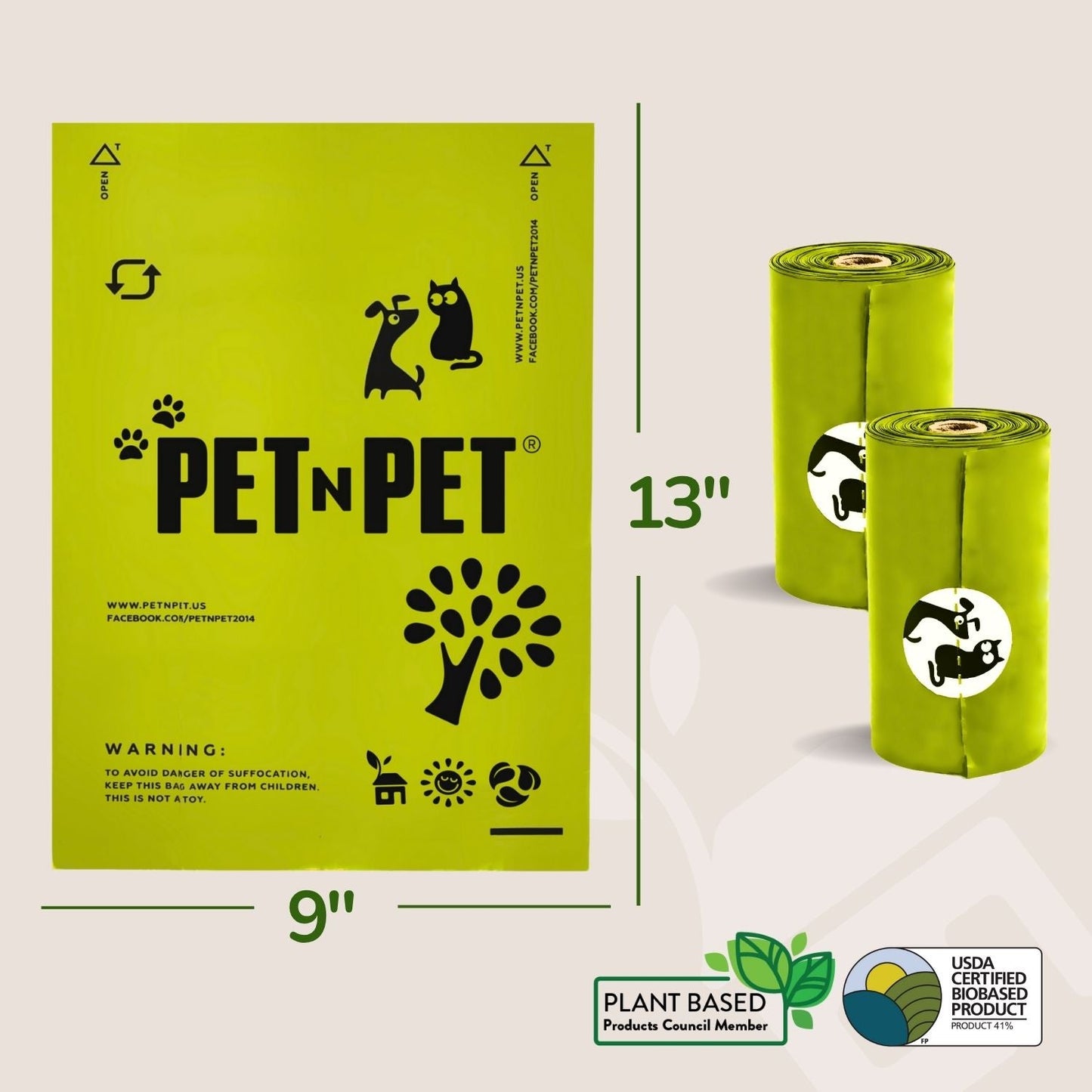 Plant-based Dog Poop Bags
