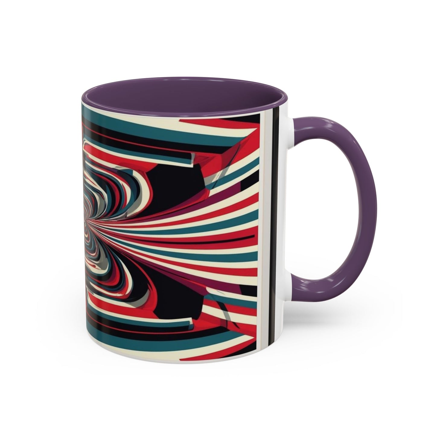 Optical Illusion Accent Mug – Ceramic Coffee Cup