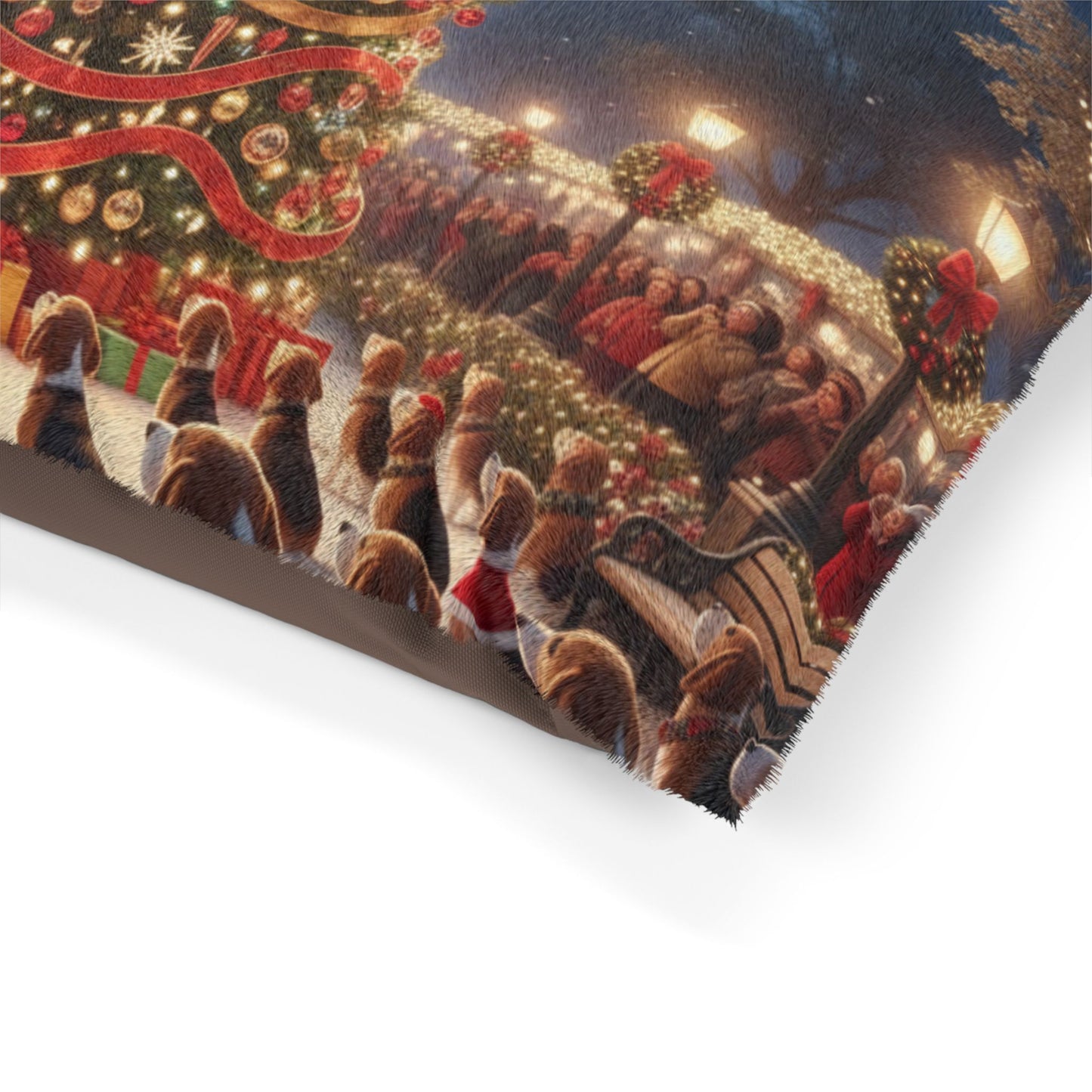Christmas Tree Lighting Celebration Pet Bed