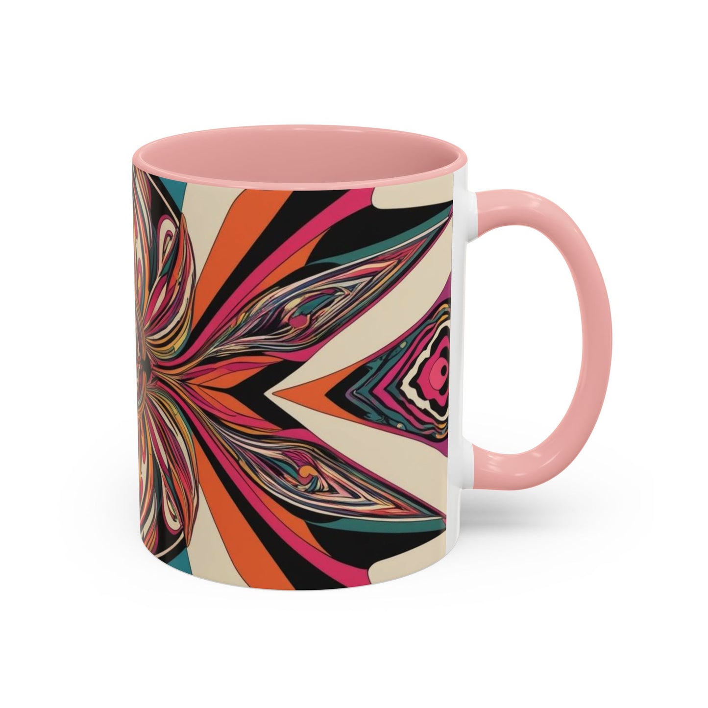 Optical Illusion Accent Mug – Ceramic Coffee Cup