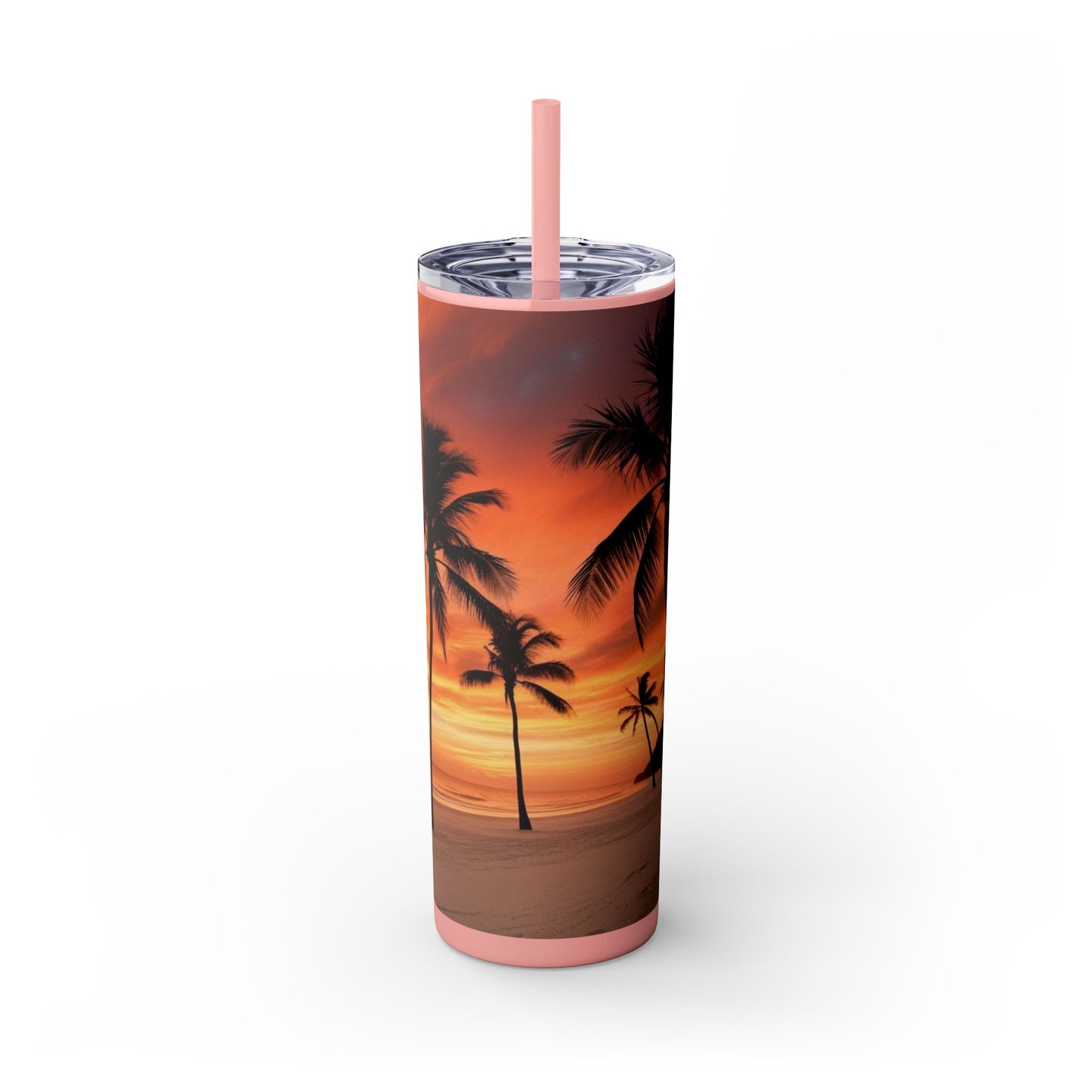 Brilliant Sunrise Skinny Tumbler with Straw, 20oz