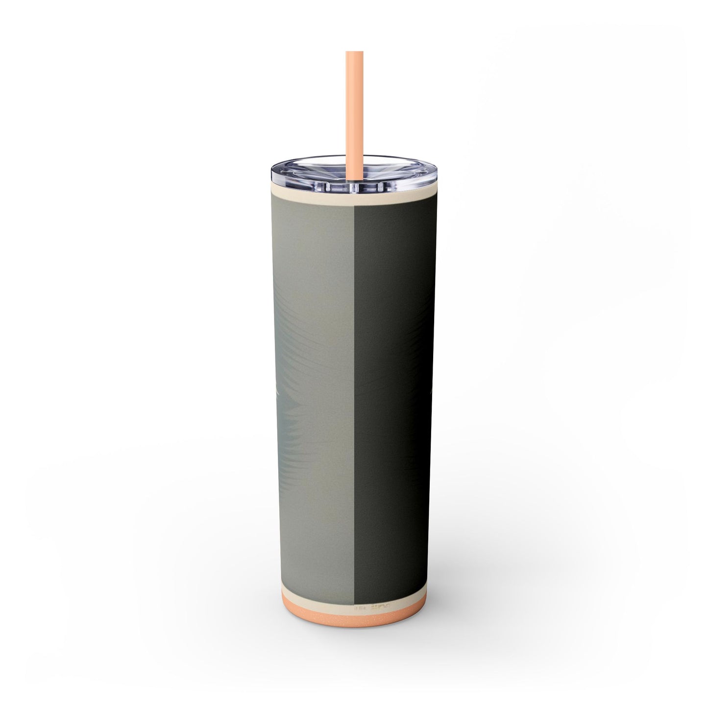 Optical Illusion Skinny Tumbler with Straw, 20oz