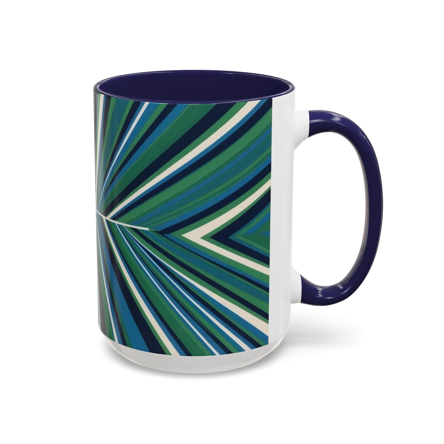 Optical Illusion Accent Mug – Ceramic Coffee Cup