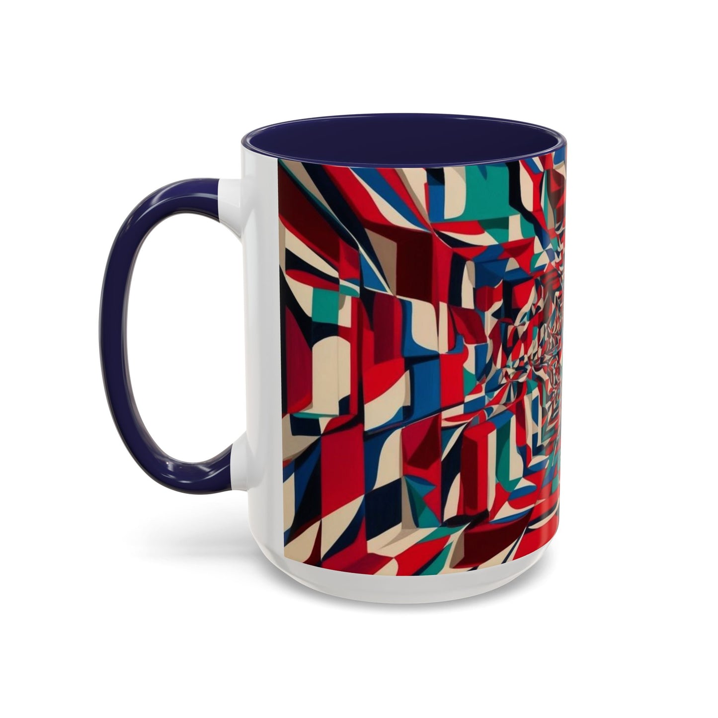 Optical Illusion Accent Mug – Ceramic Coffee Cup