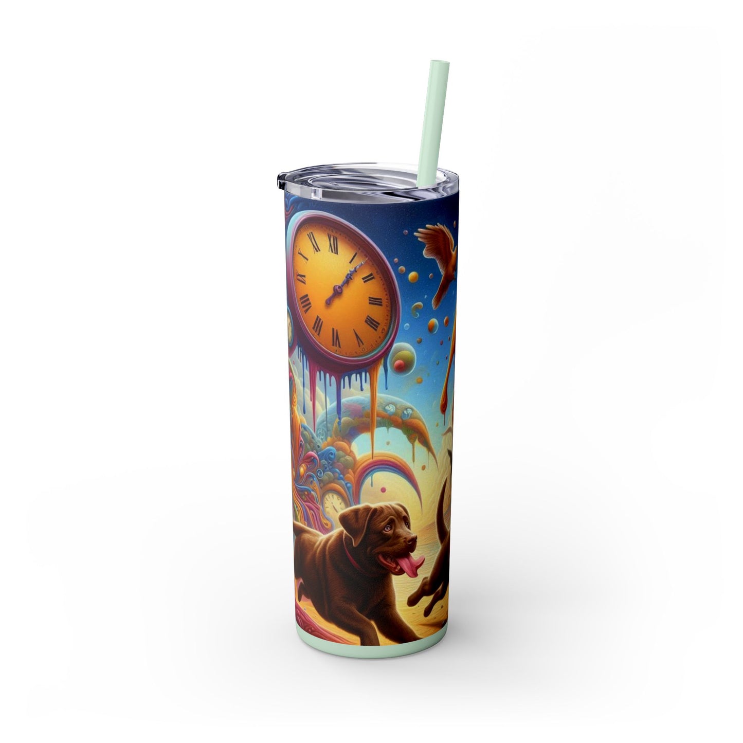 Gobelet Labrador en chocolat avec paille, 590 ml