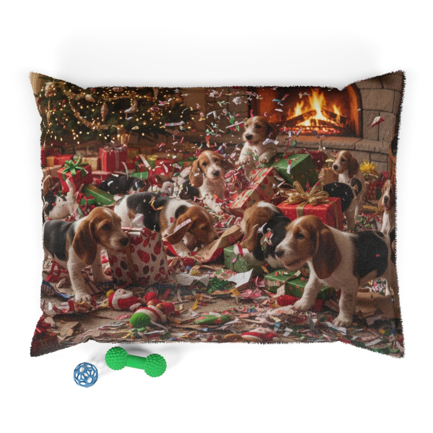 Petit Basset Griffon Vendeen Holiday Frenzy Pet Bed