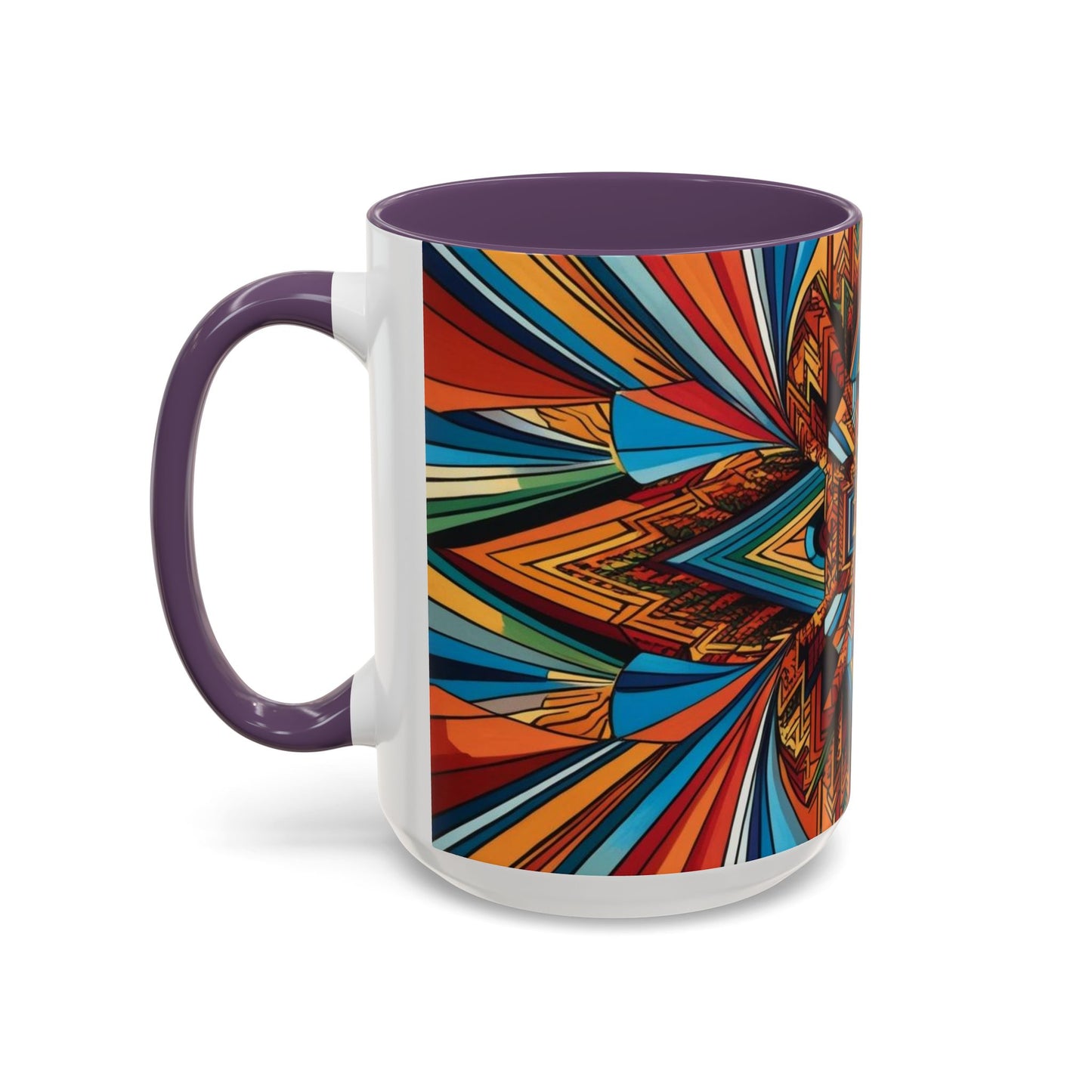 Optical Illusion Accent Mug – Ceramic Coffee Cup