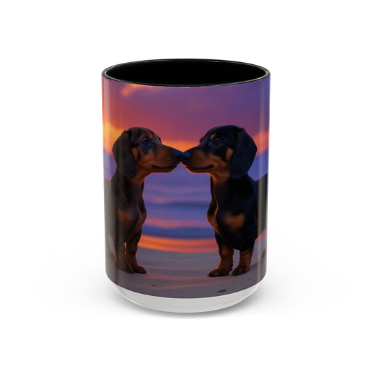 Dachshund Love Accent Coffee Mug - Perfect Gift for Dog Lovers