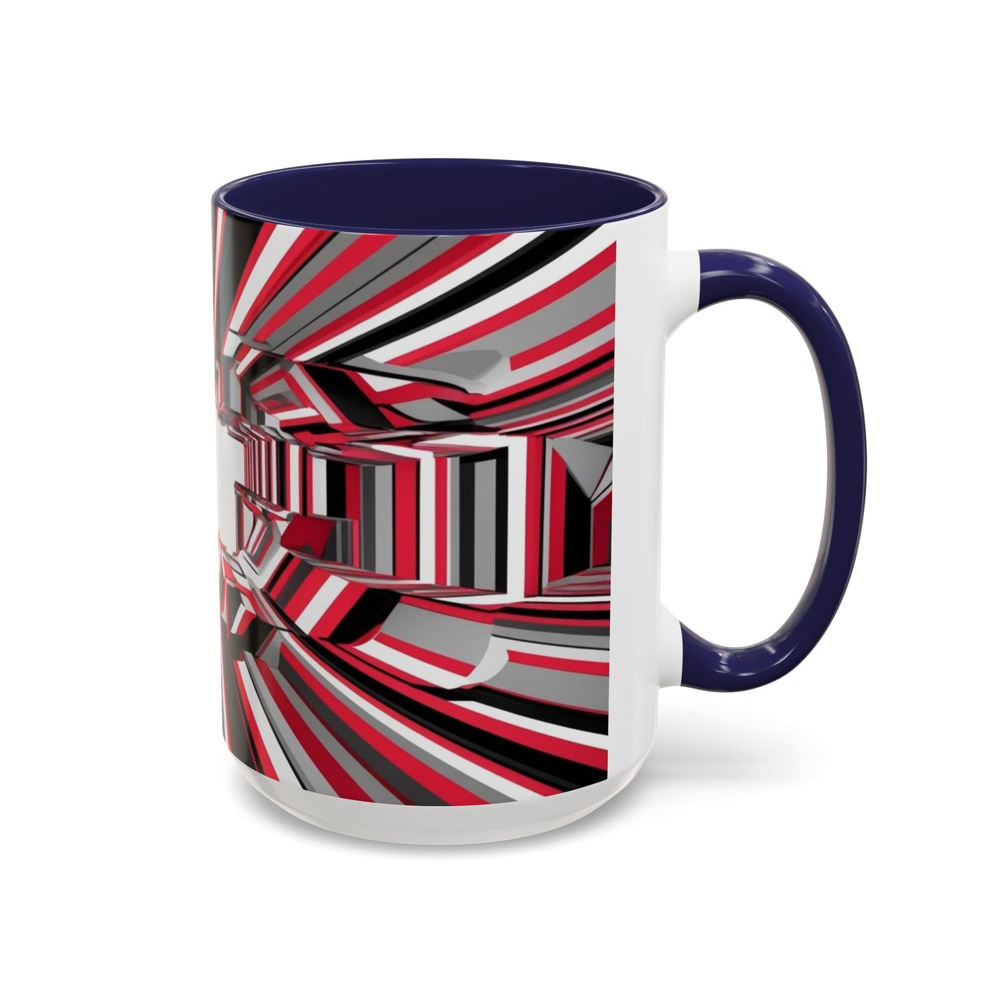 Optical Illusion Accent Mug – Ceramic Coffee Cup