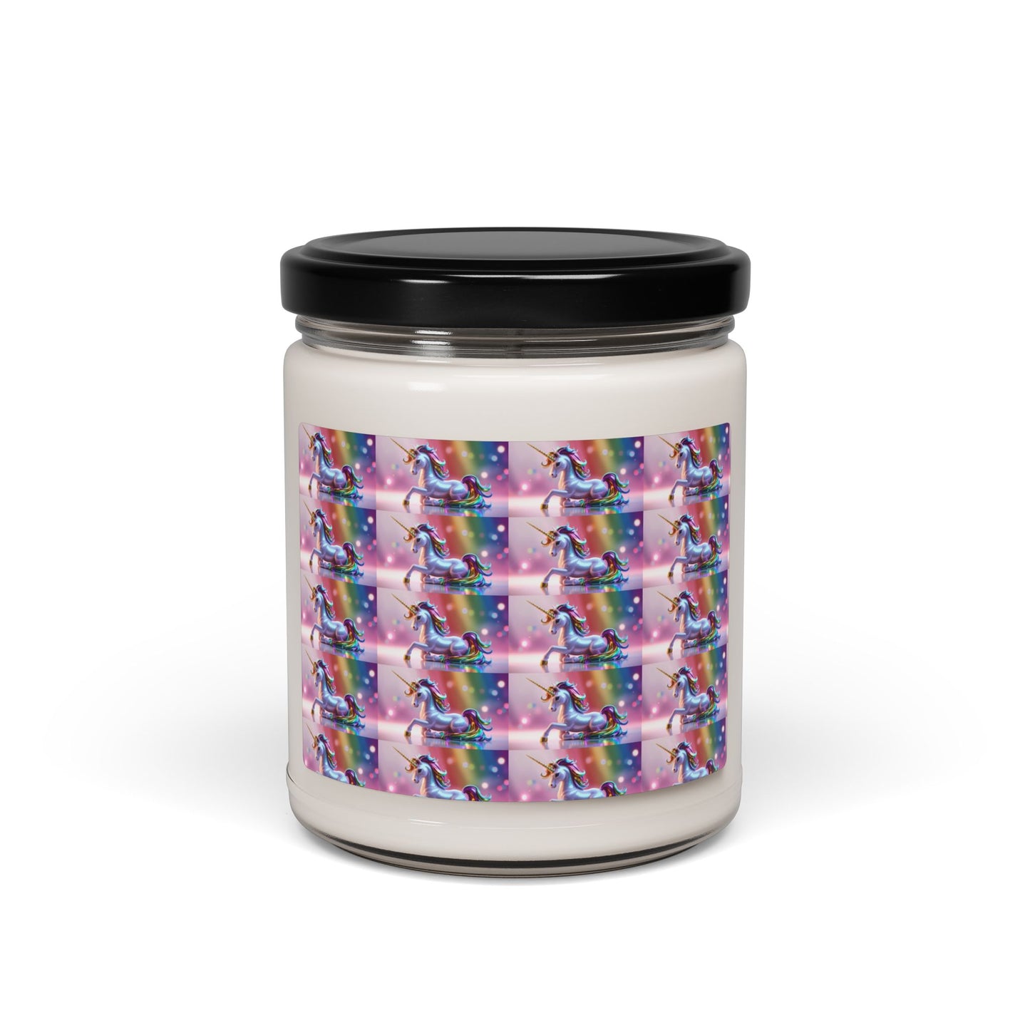 Glittery Rainbow Unicorn- Scented Soy Candle, 9oz