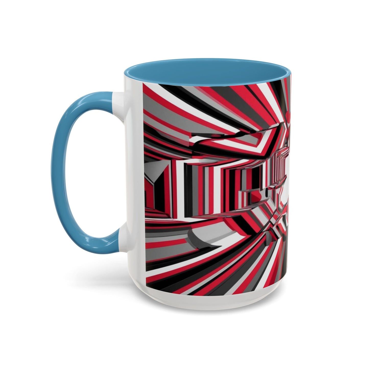 Optical Illusion Accent Mug – Ceramic Coffee Cup