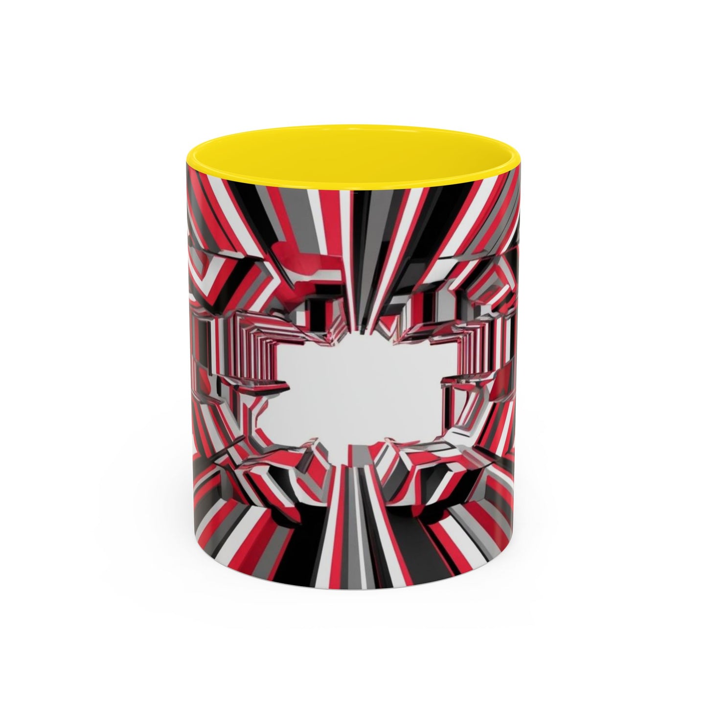 Optical Illusion Accent Mug – Ceramic Coffee Cup