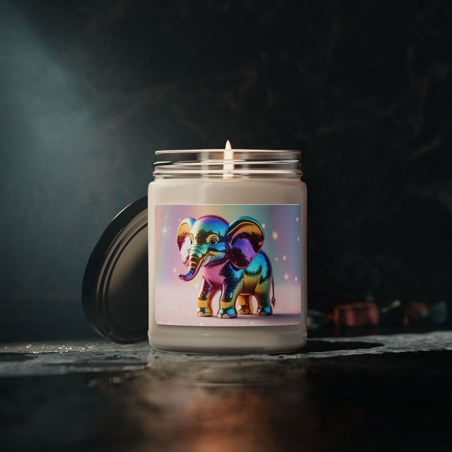 Rainbow Elephant- Scented Soy Candle, 9oz