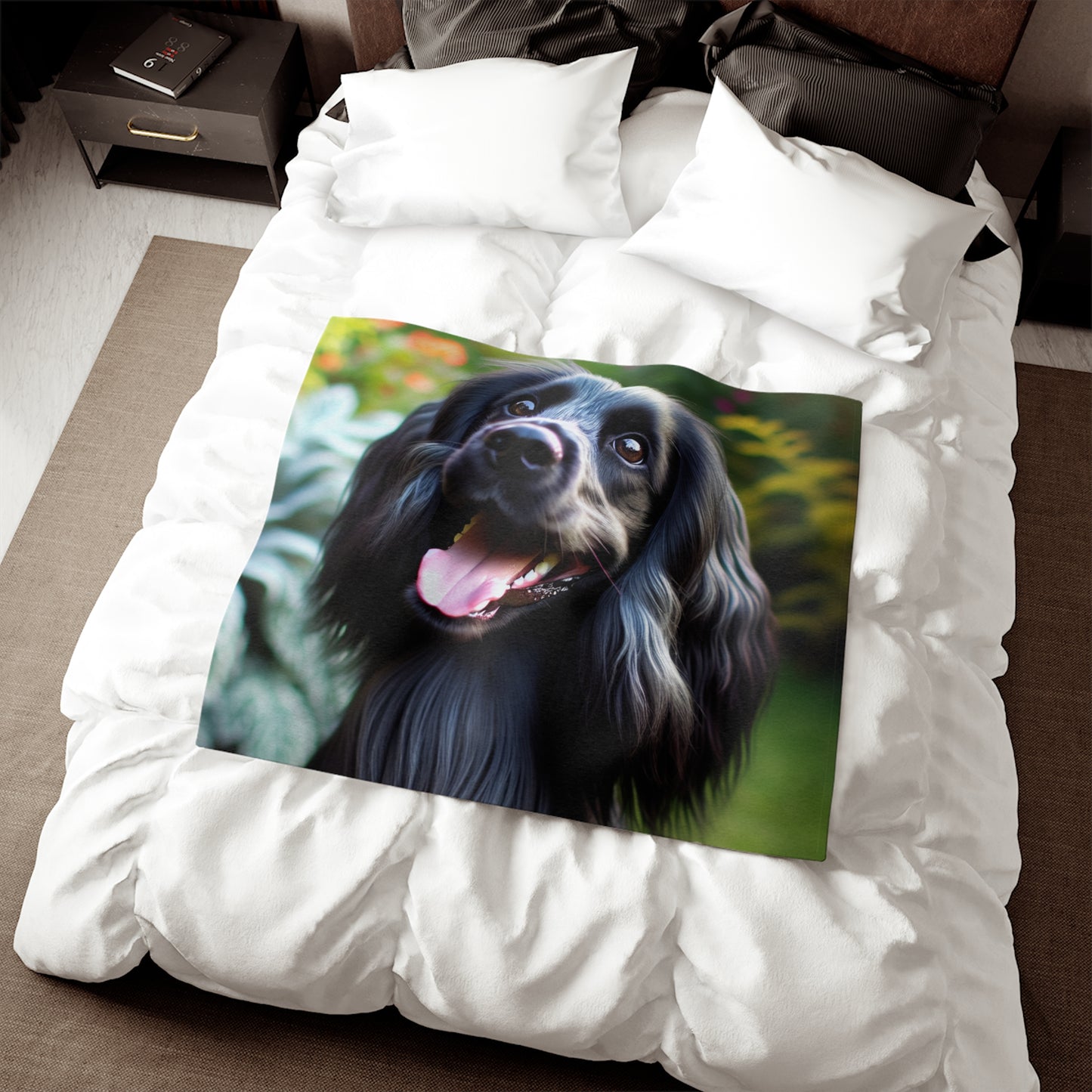 Blue Picardy Spaniel Sweatshirt Blanket
