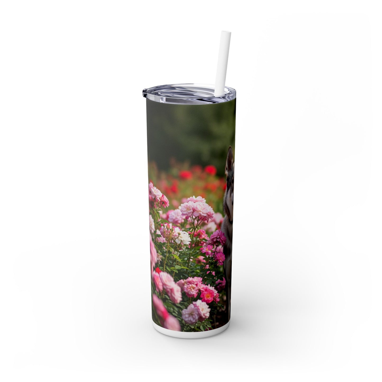 Skinny Tumbler with Straw – 20 oz Stainless Steel Cup