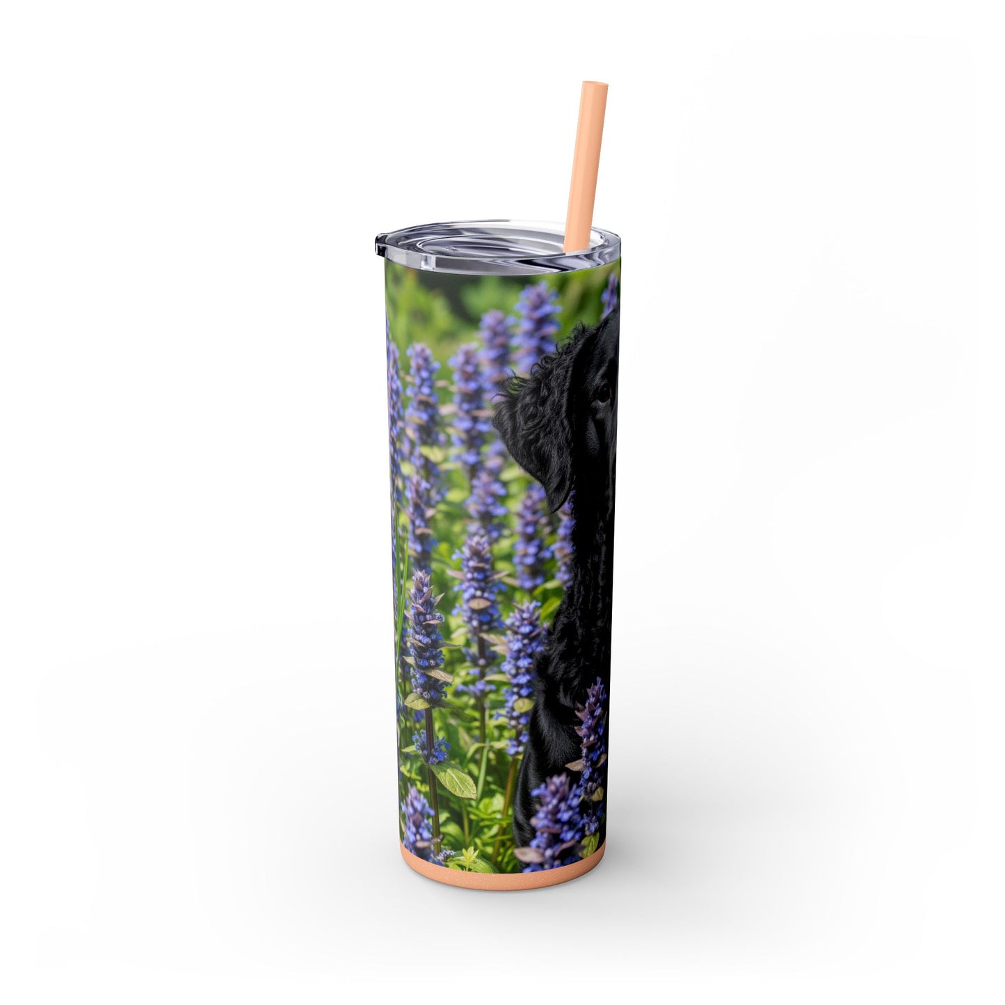Gobelet isotherme à paille en forme de retriever à poil frisé, 590 ml