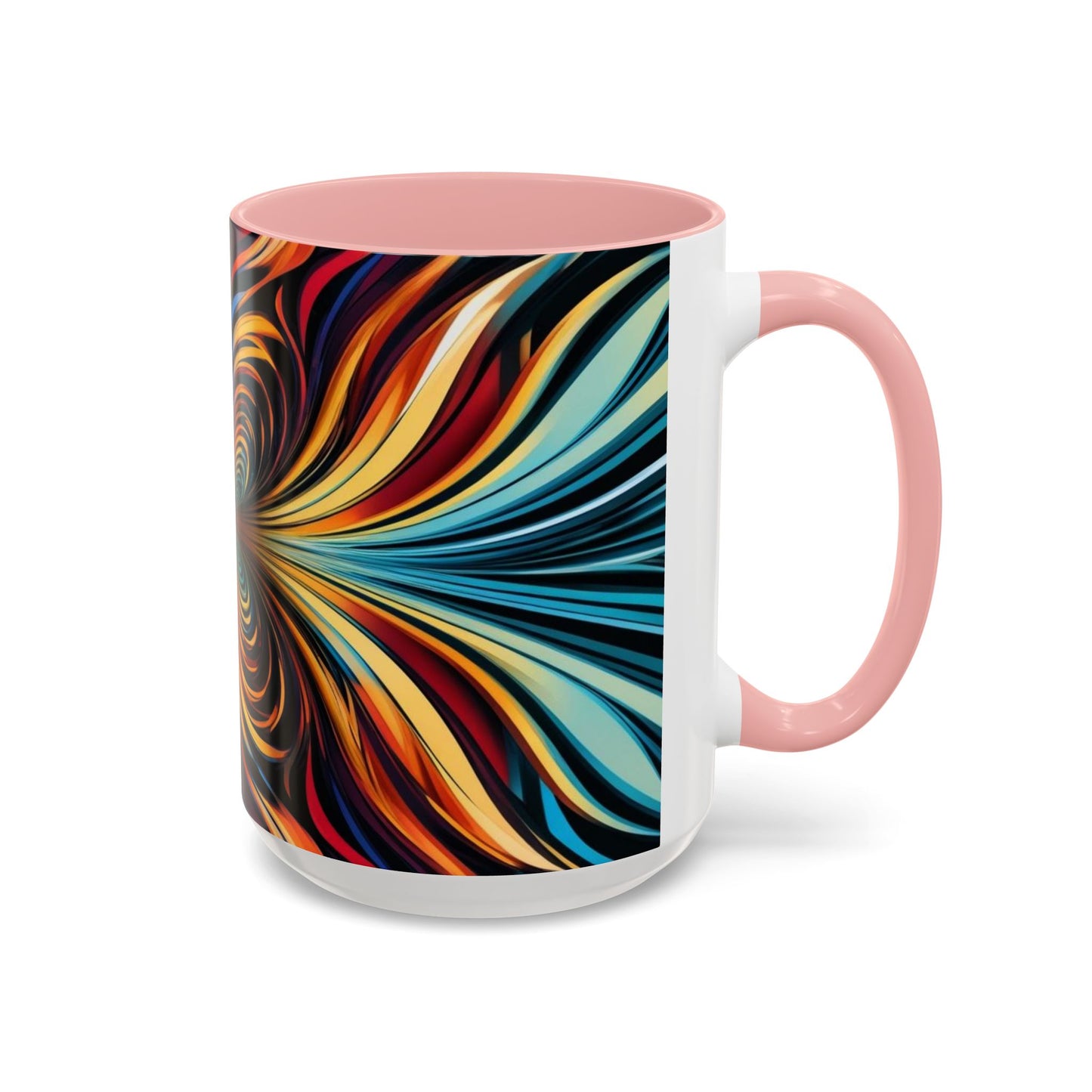 Optical Illusion Accent Mug – Ceramic Coffee Cup