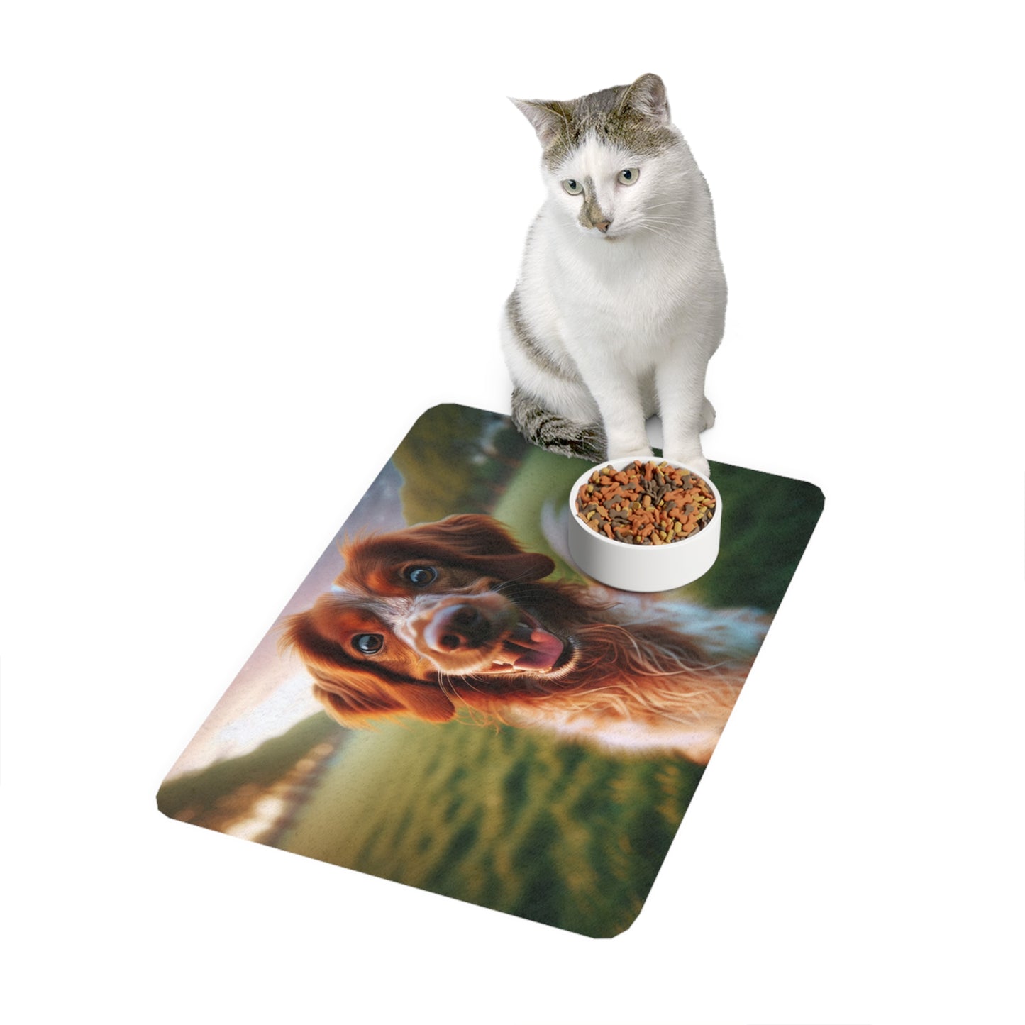 Pet Food Mat (12x18) - Brittany Dog