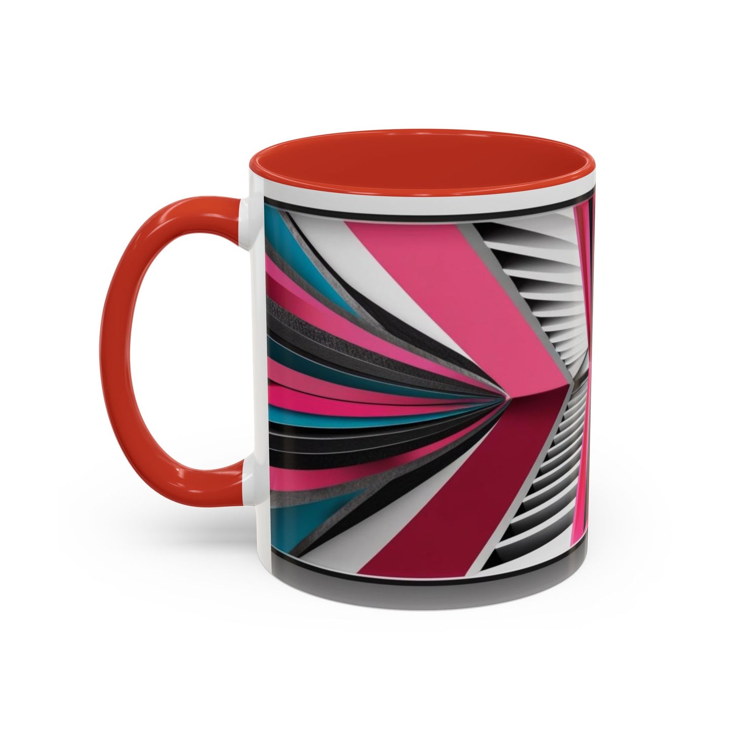 Optical Illusion Accent Mug – Ceramic Coffee Cup