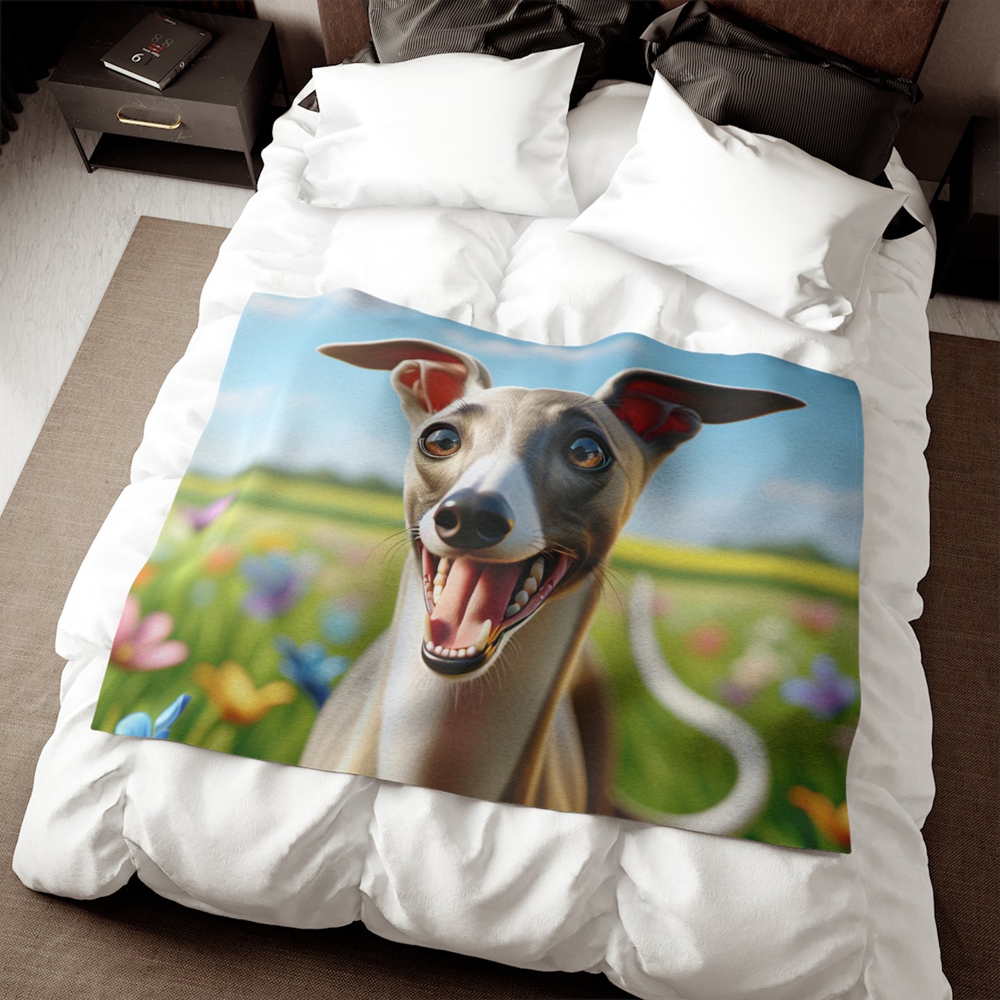 Whippet Sweatshirt Blanket