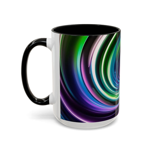 Optical Illusion Accent Mug – Ceramic Coffee Cup