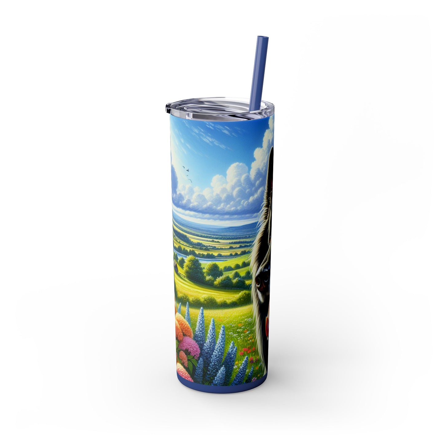 Gobelet isotherme à motif de berger croate avec paille, 59 cl