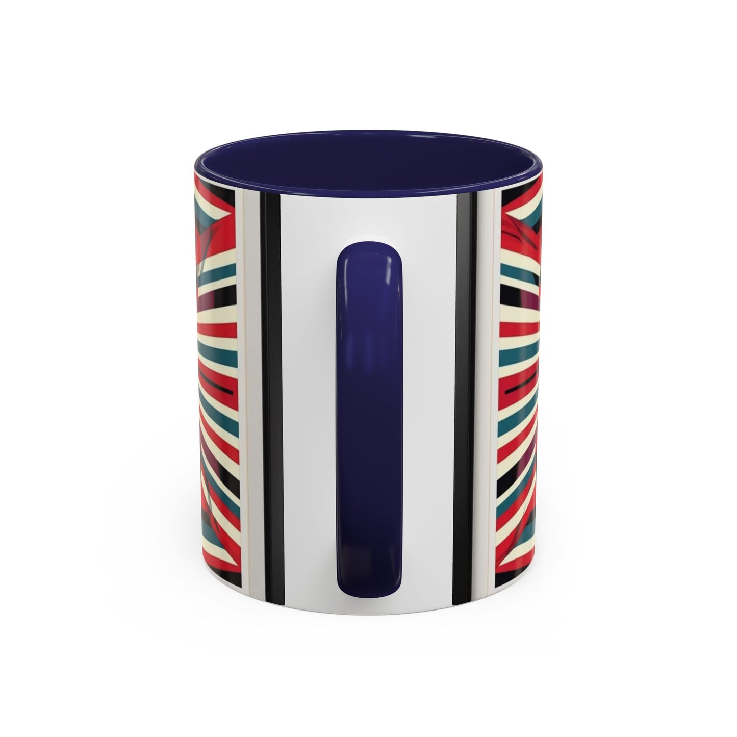 Optical Illusion Accent Mug – Ceramic Coffee Cup