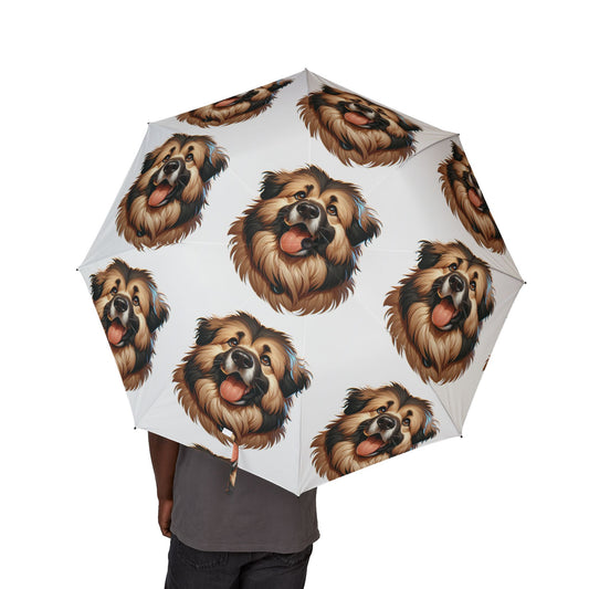 Caucasian Shepherd Dog Semi-Automatic Foldable Umbrella