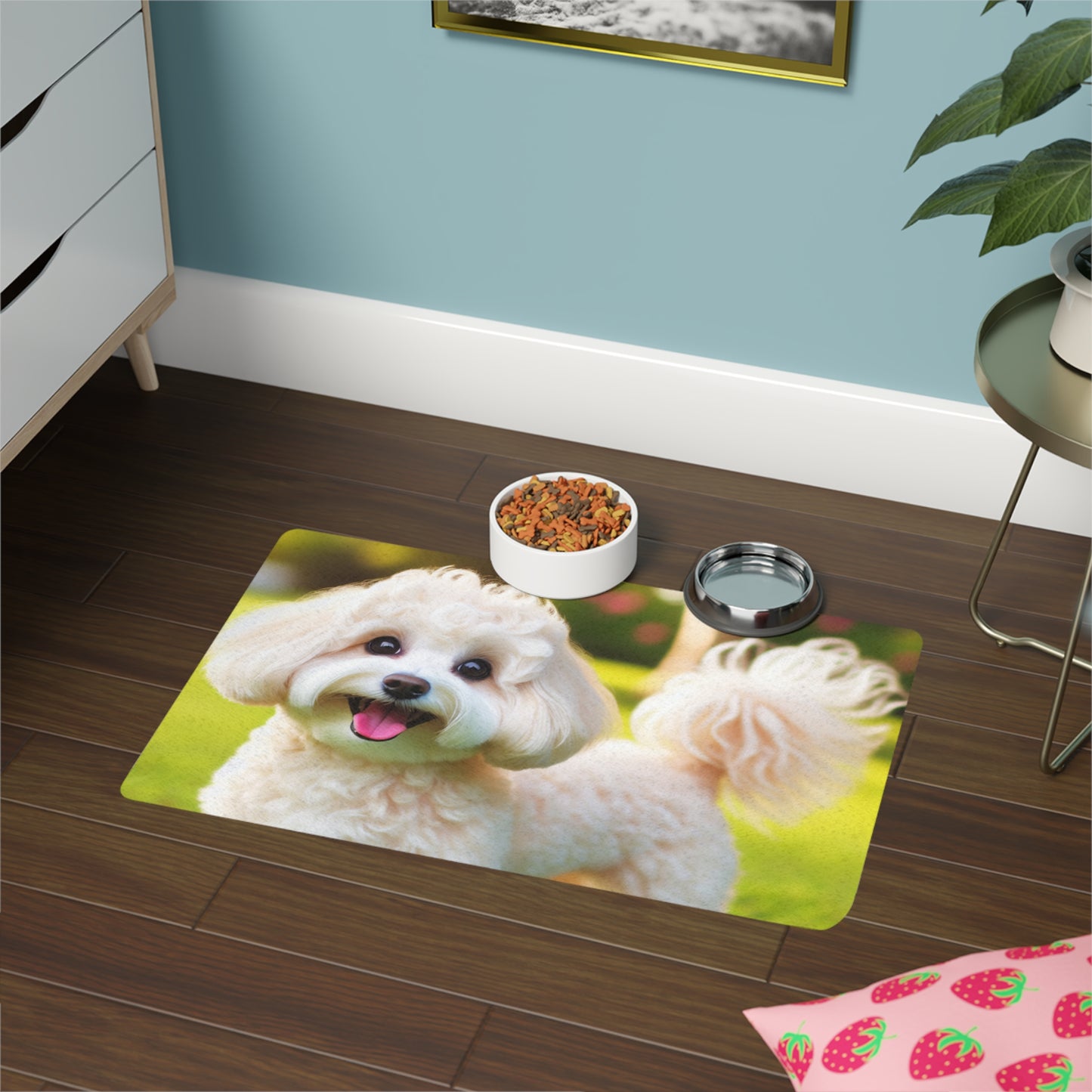 Pet Food Mat (12x18) - Maltipoo