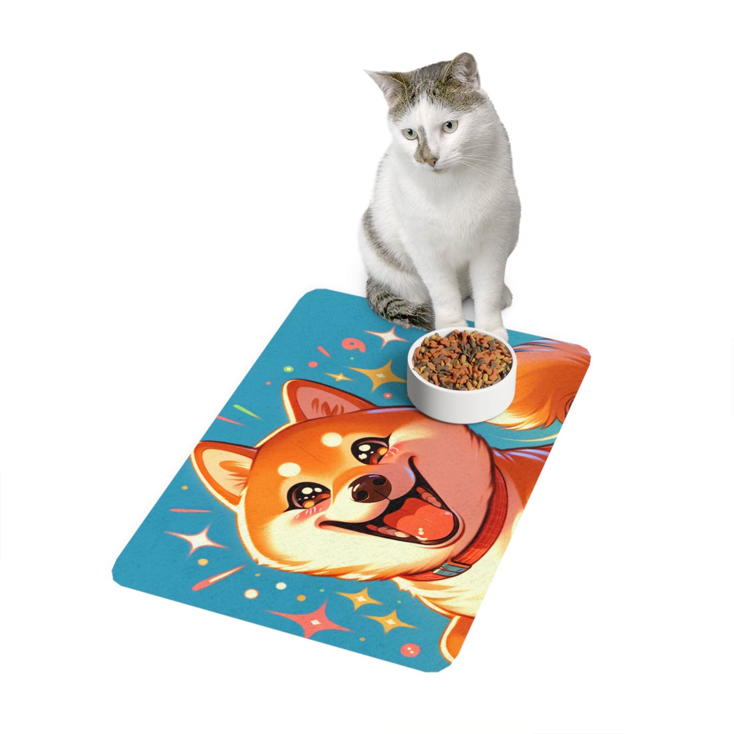 Pet Food Mat (12x18) - Shiba Inu