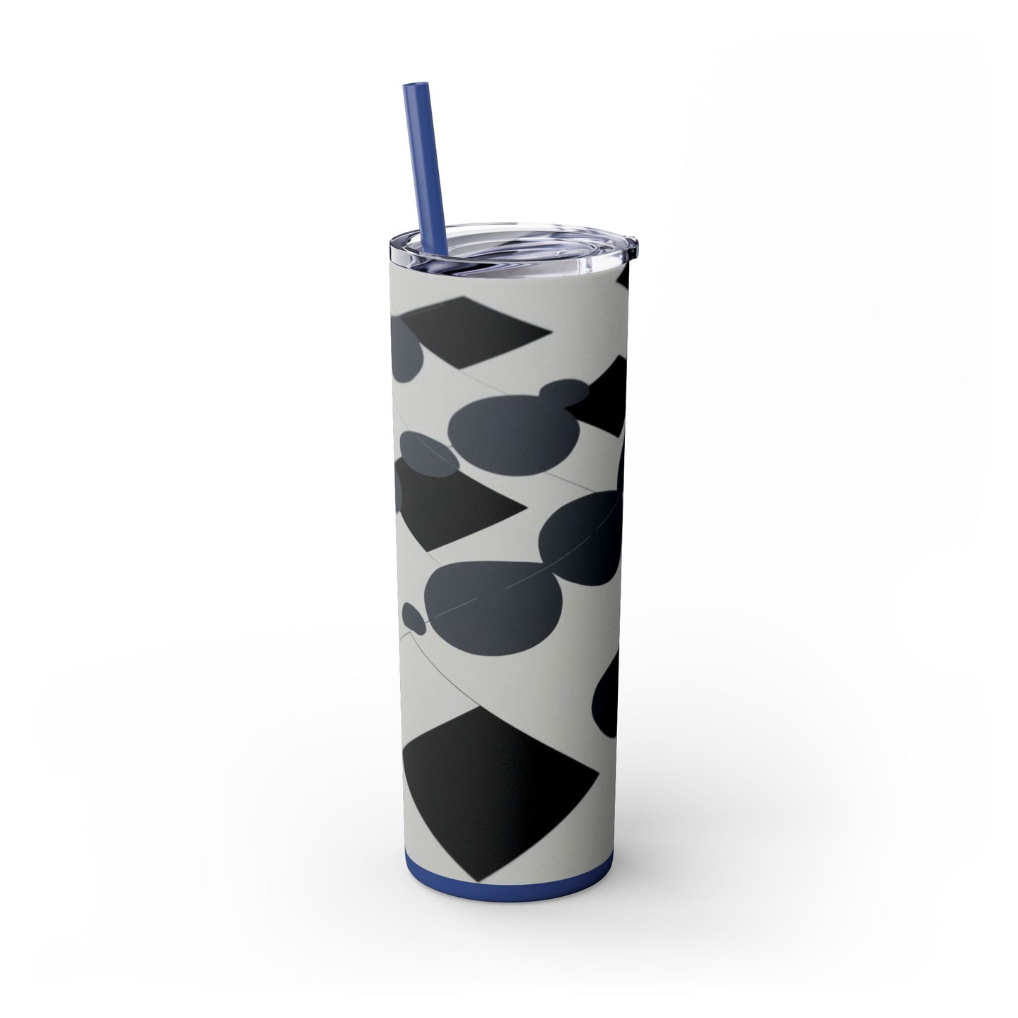 Optical Illusion Skinny Tumbler with Straw, 20oz