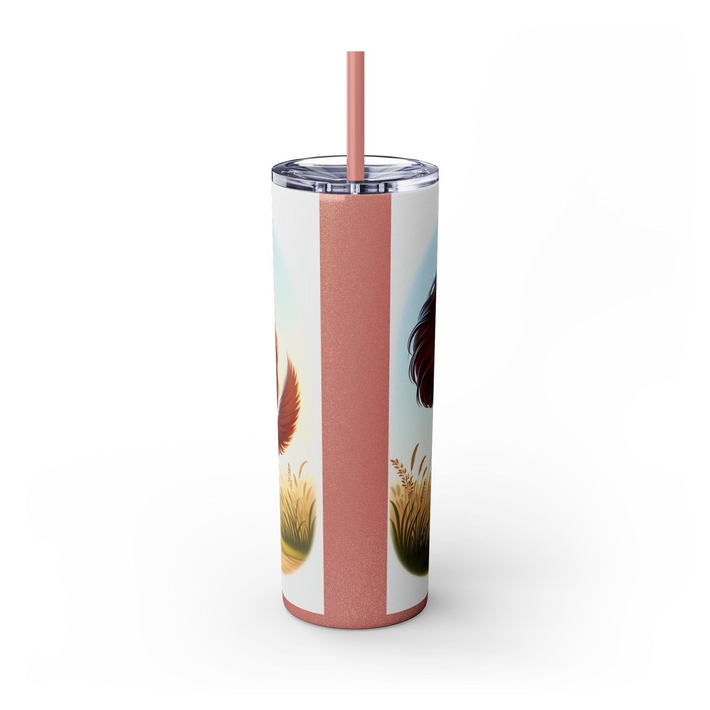 English Toy Spaniel Skinny Tumbler with Straw, 20oz