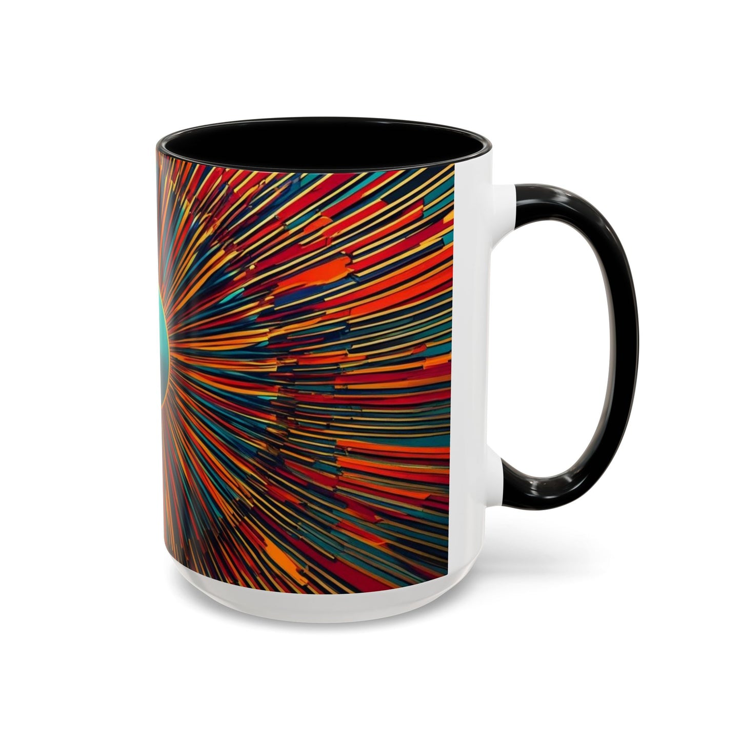 Optical Illusion Accent Mug – Ceramic Coffee Cup