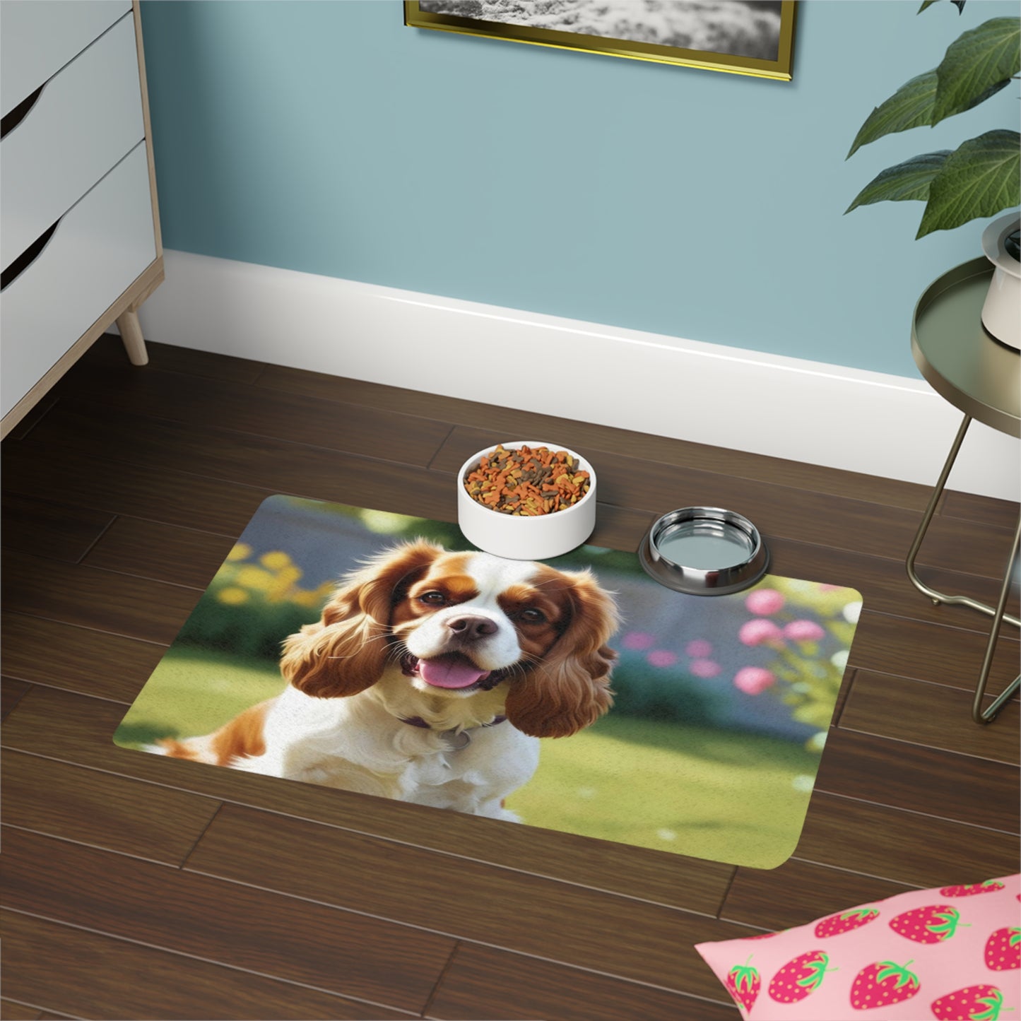 Pet Food Mat (12x18) - King Charles Spaniel