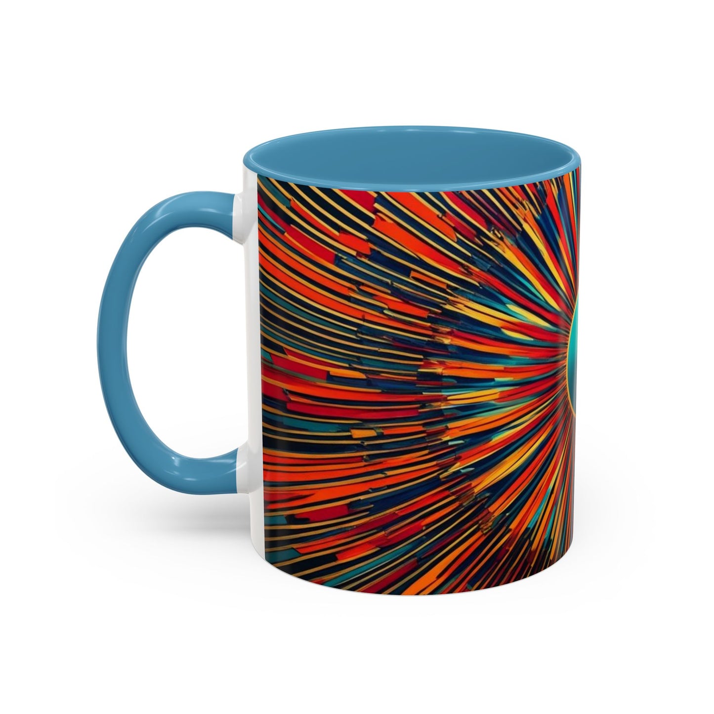 Optical Illusion Accent Mug – Ceramic Coffee Cup
