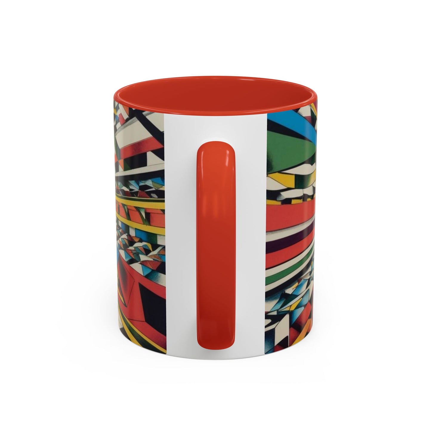 Optical Illusion Accent Mug – Ceramic Coffee Cup