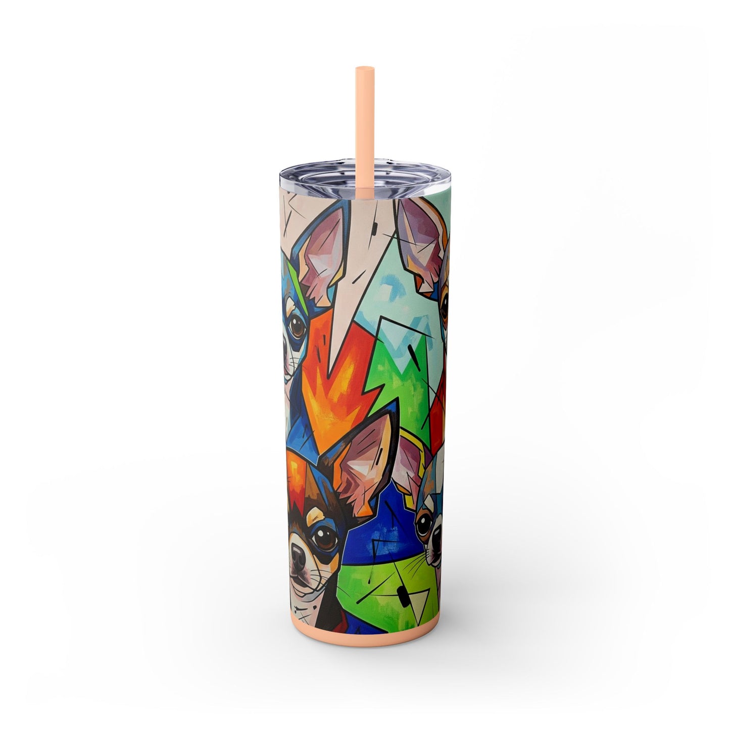 Skinny Tumbler with Straw – 20 oz Stainless Steel Cup
